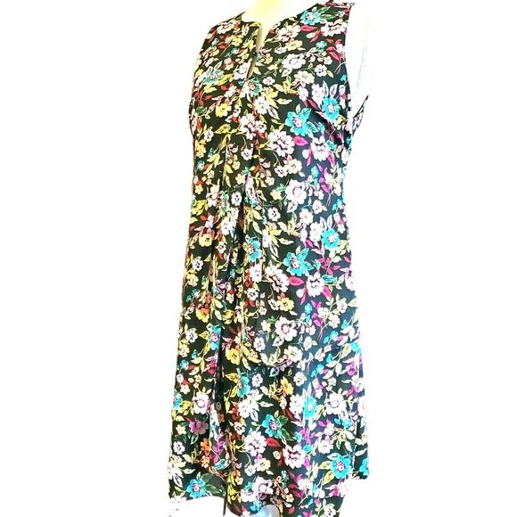 Banana Republic Tiered Dress Size MP Floral Belted Layered Boho Flowy Cottage - Picture 1 of 12